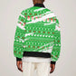Djibouti Christmas Sleeve Zip Bomber Jacket Santa Eagle Doves Trees and Green Snowflake - African Pride