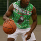 Djibouti Christmas Sleeveless Hoodie Santa Eagle Doves Trees and Green Snowflake - African Pride