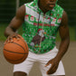 Djibouti Christmas Sleeveless Zip Hoodie Santa Eagle Doves Trees and Green Snowflake - African Pride