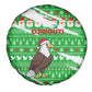 Djibouti Christmas Spare Tire Cover Santa Eagle Doves Trees and Green Snowflake - African Pride