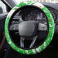 Djibouti Christmas Steering Wheel Cover Santa Eagle Doves Trees and Green Snowflake - African Pride