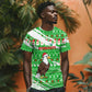 Djibouti Christmas T shirt Santa Eagle Doves Trees and Green Snowflake - African Pride