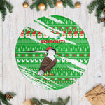 Djibouti Christmas Tree Skirt Santa Eagle Doves Trees and Green Snowflake - African Pride