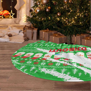 Djibouti Christmas Tree Skirt Santa Eagle Doves Trees and Green Snowflake - African Pride