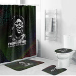 Fannie Lou Hamer Bathroom Set Im Sick and Tired Quote Design Bold Portrait and Civil Rights Movement Tribute - African Pride