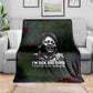 Fannie Lou Hamer Blanket Im Sick and Tired Quote Design Bold Portrait and Civil Rights Movement Tribute - African Pride