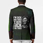 Fannie Lou Hamer Blazer Im Sick and Tired Quote Design Bold Portrait and Civil Rights Movement Tribute - African Pride