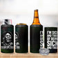 Fannie Lou Hamer 4 in 1 Can Cooler Tumbler Im Sick and Tired Quote Design Bold Portrait and Civil Rights Movement Tribute - African Pride