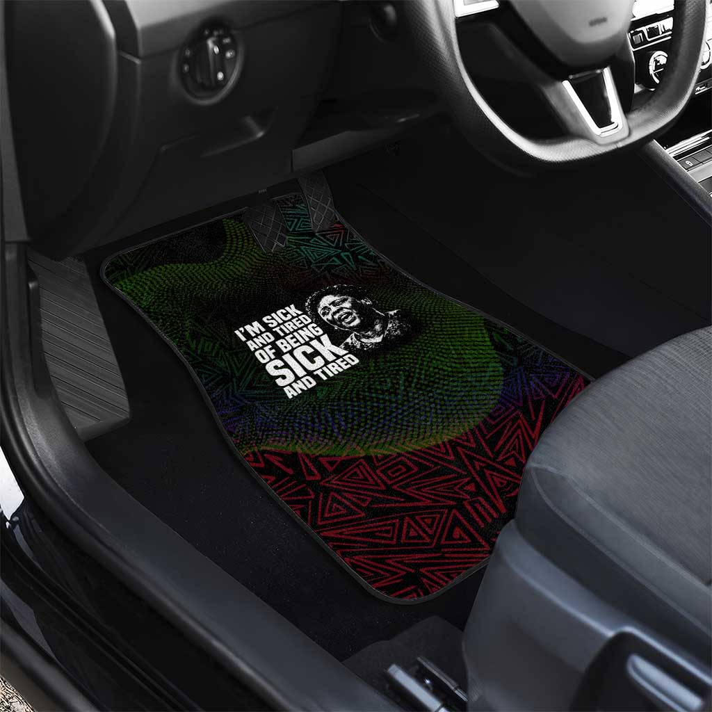 Fannie Lou Hamer Car Mats Im Sick and Tired Quote Design Bold Portrait and Civil Rights Movement Tribute - African Pride