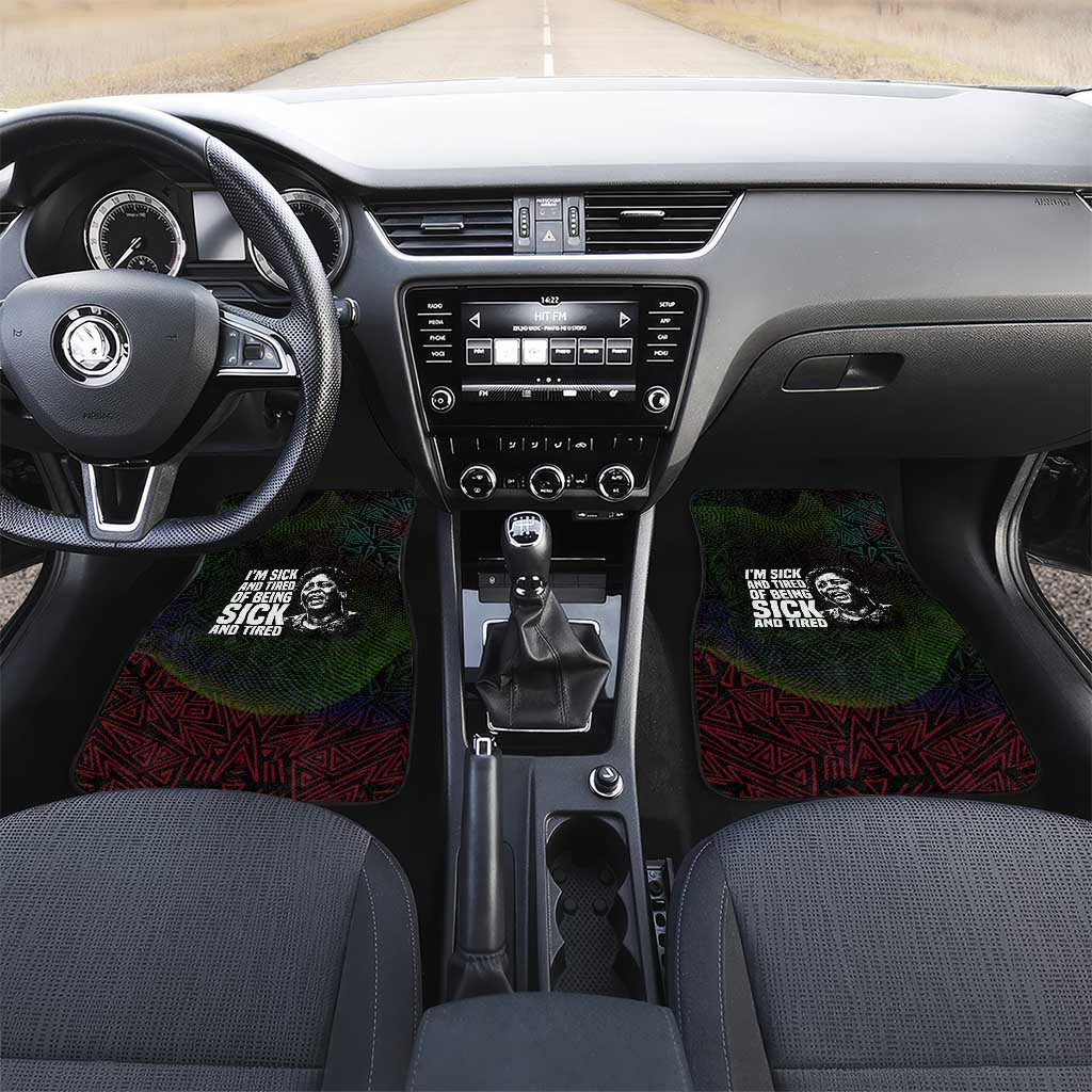 Fannie Lou Hamer Car Mats Im Sick and Tired Quote Design Bold Portrait and Civil Rights Movement Tribute - African Pride