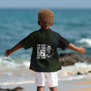 Fannie Lou Hamer Kid Hawaiian Shirt Im Sick and Tired Quote Design Bold Portrait and Civil Rights Movement Tribute - African Pride