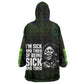 Fannie Lou Hamer Kid Wearable Blanket Hoodie Im Sick and Tired Quote Design Bold Portrait and Civil Rights Movement Tribute - African Pride