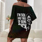 Fannie Lou Hamer Off Shoulder Short Dress Im Sick and Tired Quote Design Bold Portrait and Civil Rights Movement Tribute - African Pride