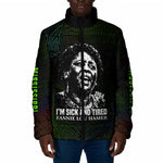 Fannie Lou Hamer Padded Jacket Im Sick and Tired Quote Design Bold Portrait and Civil Rights Movement Tribute - African Pride