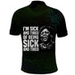 Fannie Lou Hamer Polo Shirt Im Sick and Tired Quote Design Bold Portrait and Civil Rights Movement Tribute - African Pride