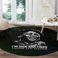 Fannie Lou Hamer Round Carpet Im Sick and Tired Quote Design Bold Portrait and Civil Rights Movement Tribute - African Pride