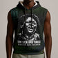 Fannie Lou Hamer Sleeveless Hoodie Im Sick and Tired Quote Design Bold Portrait and Civil Rights Movement Tribute - African Pride