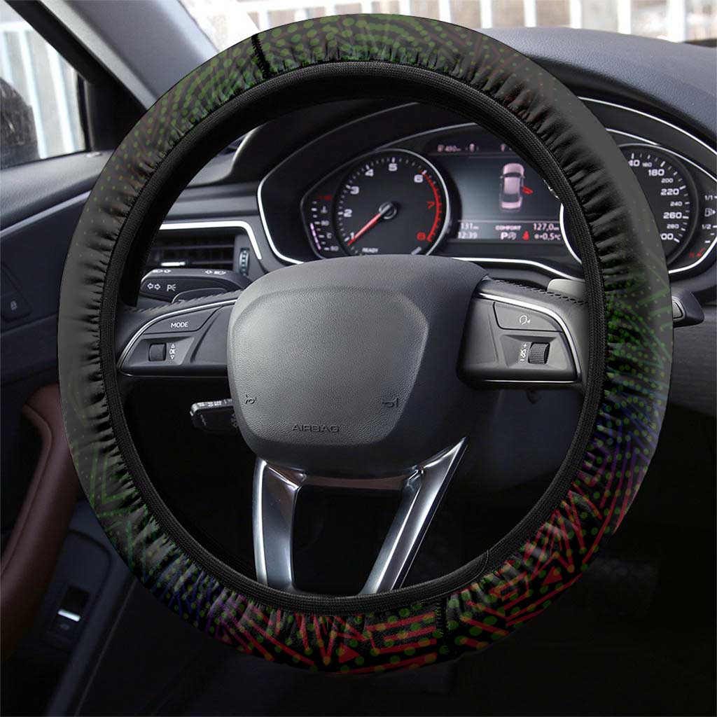 Fannie Lou Hamer Steering Wheel Cover Im Sick and Tired Quote Design Bold Portrait and Civil Rights Movement Tribute - African Pride