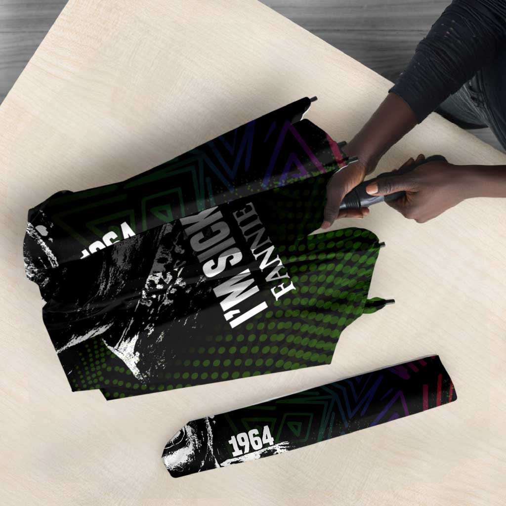 Fannie Lou Hamer Umbrella Im Sick and Tired Quote Design Bold Portrait and Civil Rights Movement Tribute - African Pride