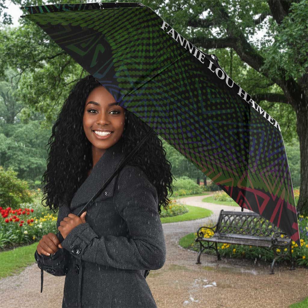 Fannie Lou Hamer Umbrella Im Sick and Tired Quote Design Bold Portrait and Civil Rights Movement Tribute - African Pride