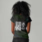 Fannie Lou Hamer Women V-Neck T-Shirt Im Sick and Tired Quote Design Bold Portrait and Civil Rights Movement Tribute - African Pride