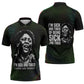 Fannie Lou Hamer Zipper Polo Shirt Im Sick and Tired Quote Design Bold Portrait and Civil Rights Movement Tribute - African Pride