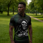 Fannie Lou Hamer Zipper Polo Shirt Im Sick and Tired Quote Design Bold Portrait and Civil Rights Movement Tribute - African Pride