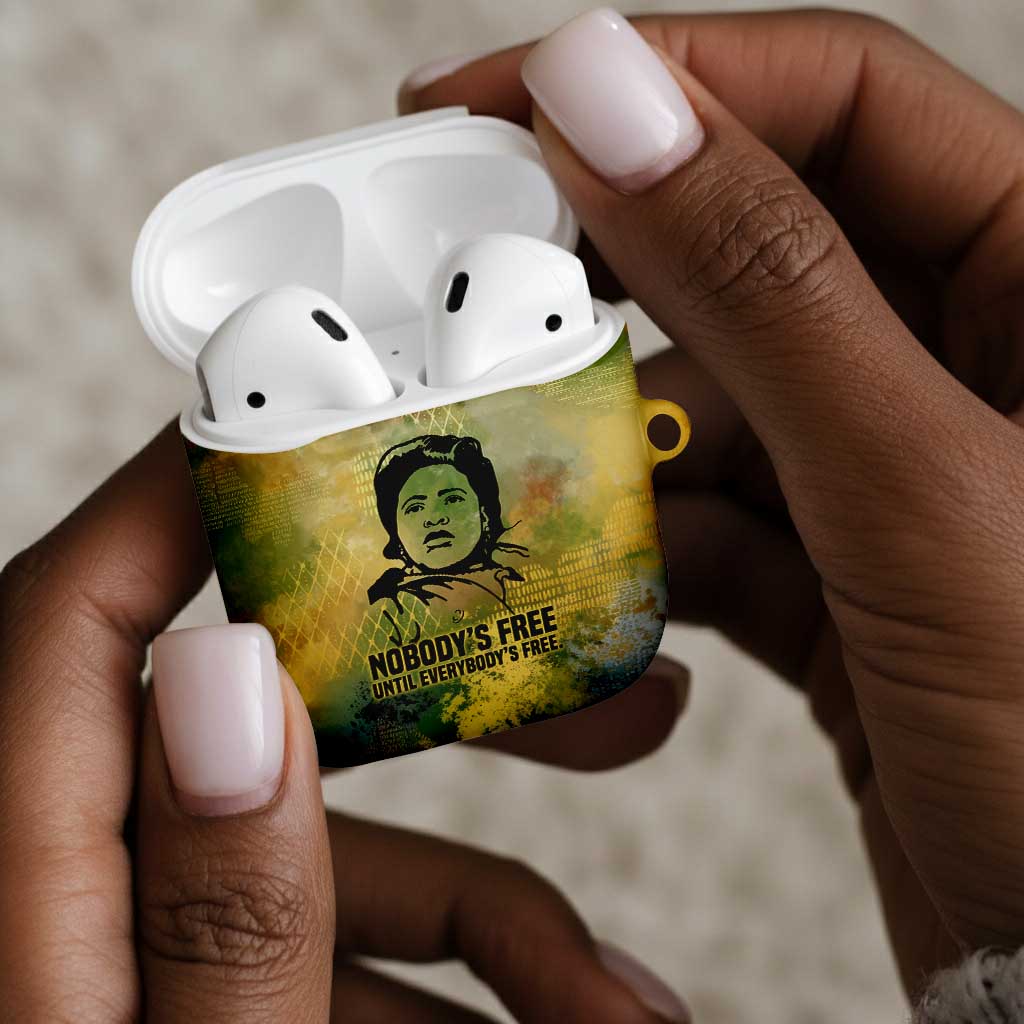 Fannie Lou Hamer AirPods Case Unbossable Quote Design Protest Silhouettes and Voting Rights Tribute - African Pride
