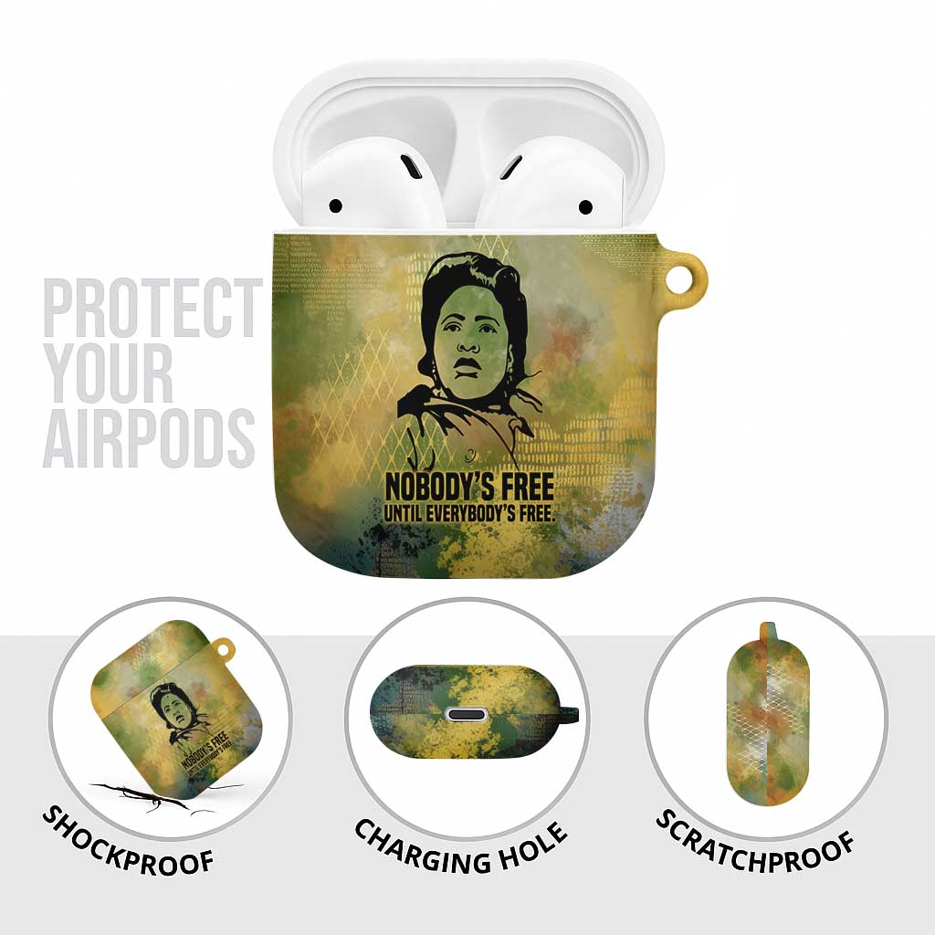 Fannie Lou Hamer AirPods Case Unbossable Quote Design Protest Silhouettes and Voting Rights Tribute - African Pride