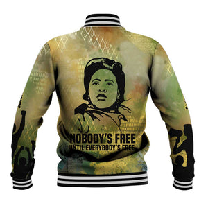 Fannie Lou Hamer Baseball Jacket Unbossable Quote Design Protest Silhouettes and Voting Rights Tribute - African Pride
