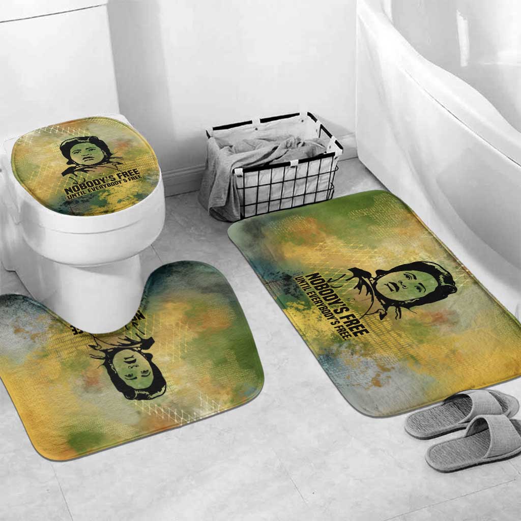 Fannie Lou Hamer Bathroom Set Unbossable Quote Design Protest Silhouettes and Voting Rights Tribute - African Pride