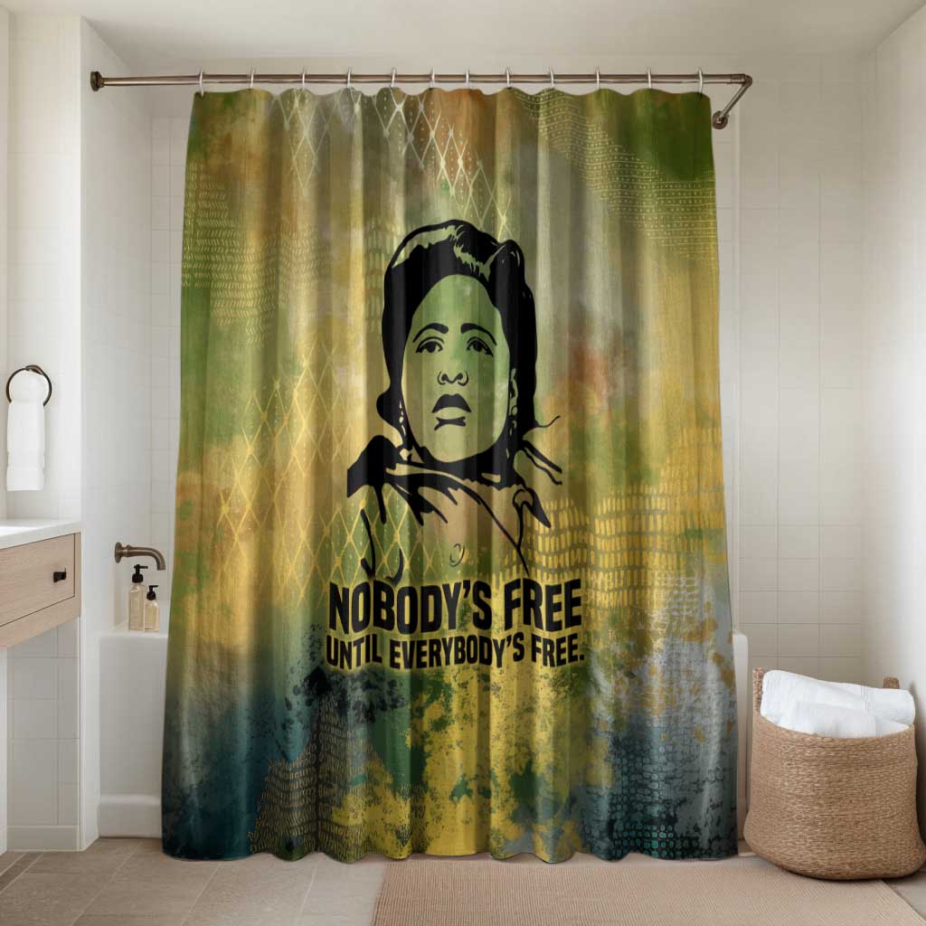 Fannie Lou Hamer Bathroom Set Unbossable Quote Design Protest Silhouettes and Voting Rights Tribute - African Pride