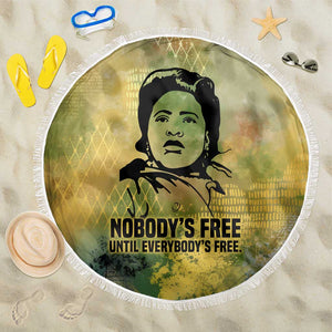 Fannie Lou Hamer Beach Blanket Unbossable Quote Design Protest Silhouettes and Voting Rights Tribute - African Pride