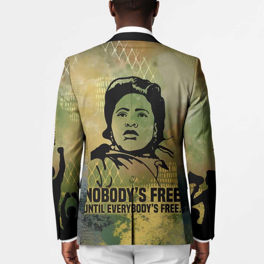 Fannie Lou Hamer Blazer Unbossable Quote Design Protest Silhouettes and Voting Rights Tribute - African Pride