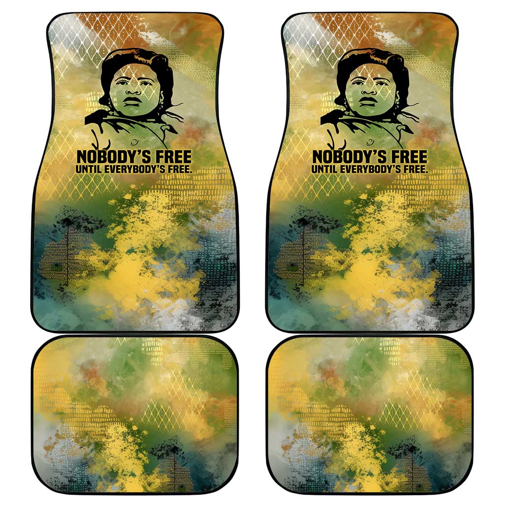 Fannie Lou Hamer Car Mats Unbossable Quote Design Protest Silhouettes and Voting Rights Tribute - African Pride