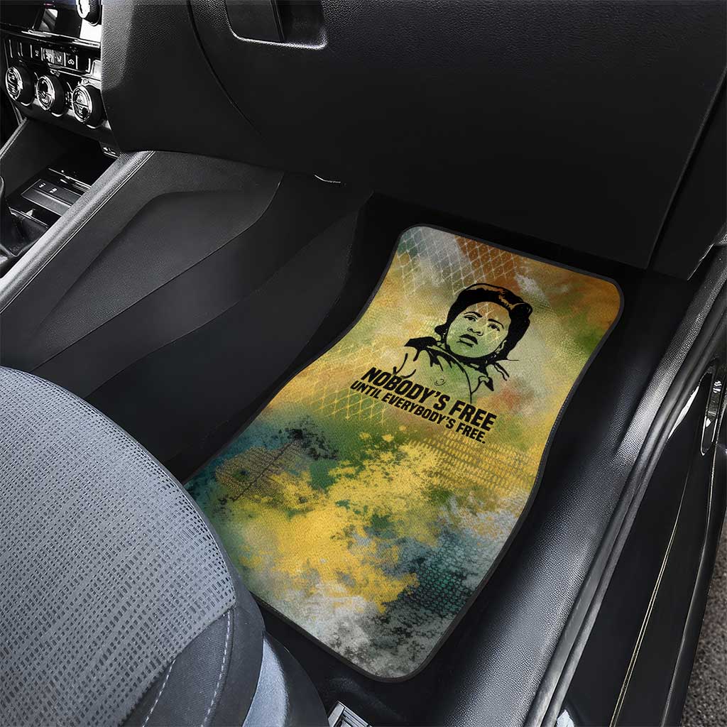 Fannie Lou Hamer Car Mats Unbossable Quote Design Protest Silhouettes and Voting Rights Tribute - African Pride