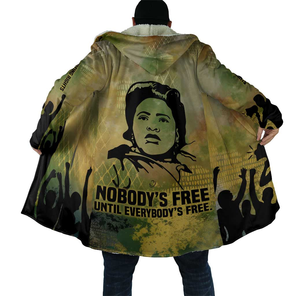 Fannie Lou Hamer Cloak Unbossable Quote Design Protest Silhouettes and Voting Rights Tribute - African Pride