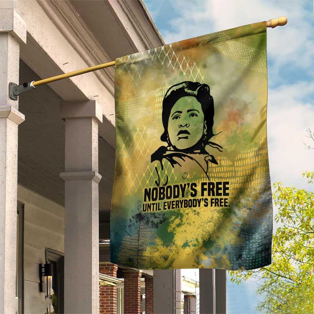 Fannie Lou Hamer Garden Flag Unbossable Quote Design Protest Silhouettes and Voting Rights Tribute - African Pride
