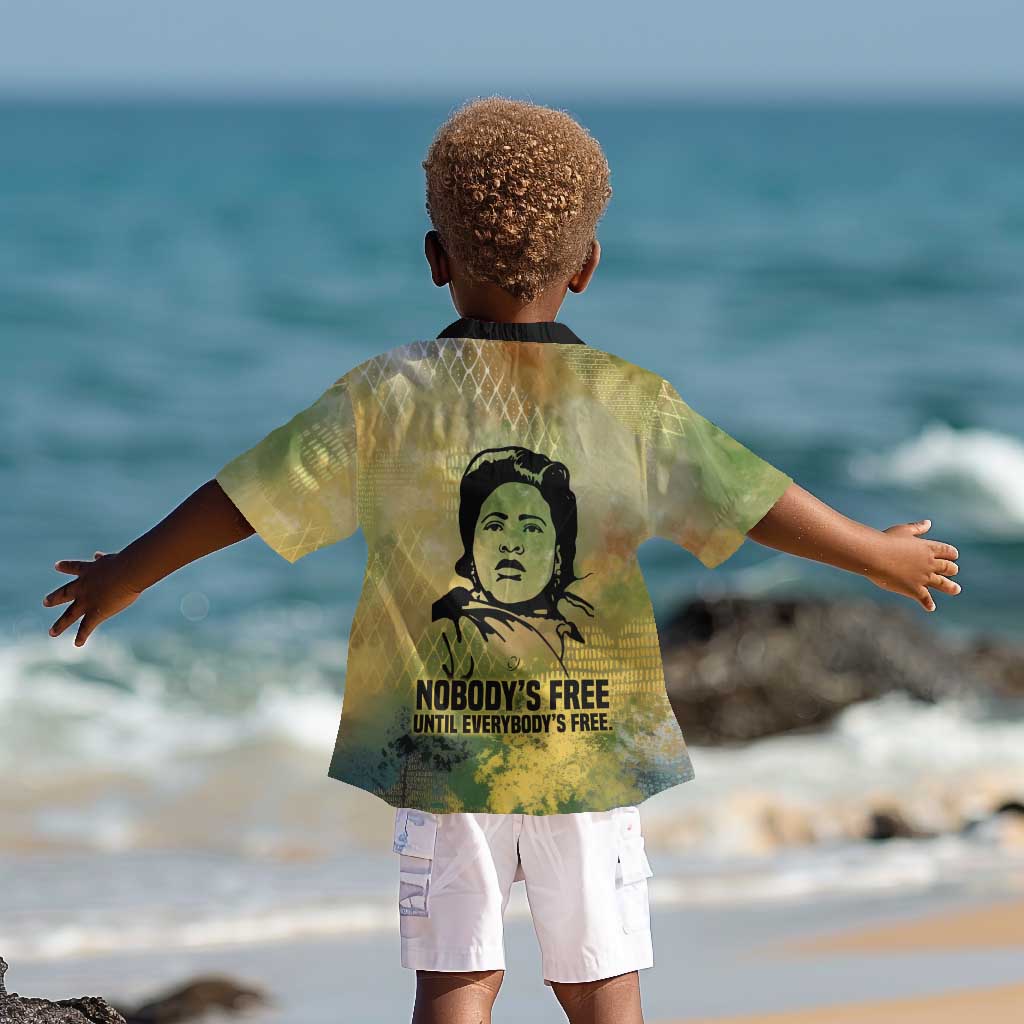 Fannie Lou Hamer Kid Hawaiian Shirt Unbossable Quote Design Protest Silhouettes and Voting Rights Tribute - African Pride