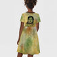 Fannie Lou Hamer Kid Short Sleeve Dress Unbossable Quote Design Protest Silhouettes and Voting Rights Tribute - African Pride