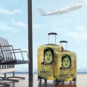 Fannie Lou Hamer Luggage Cover Unbossable Quote Design Protest Silhouettes and Voting Rights Tribute - African Pride