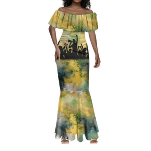 Fannie Lou Hamer Mermaid Dress Unbossable Quote Design Protest Silhouettes and Voting Rights Tribute - African Pride