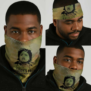 Fannie Lou Hamer Neck Gaiter Unbossable Quote Design Protest Silhouettes and Voting Rights Tribute - African Pride