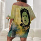 Fannie Lou Hamer Off Shoulder Short Dress Unbossable Quote Design Protest Silhouettes and Voting Rights Tribute - African Pride