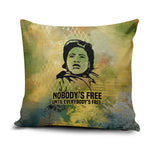 Fannie Lou Hamer Pillow Cover Unbossable Quote Design Protest Silhouettes and Voting Rights Tribute - African Pride
