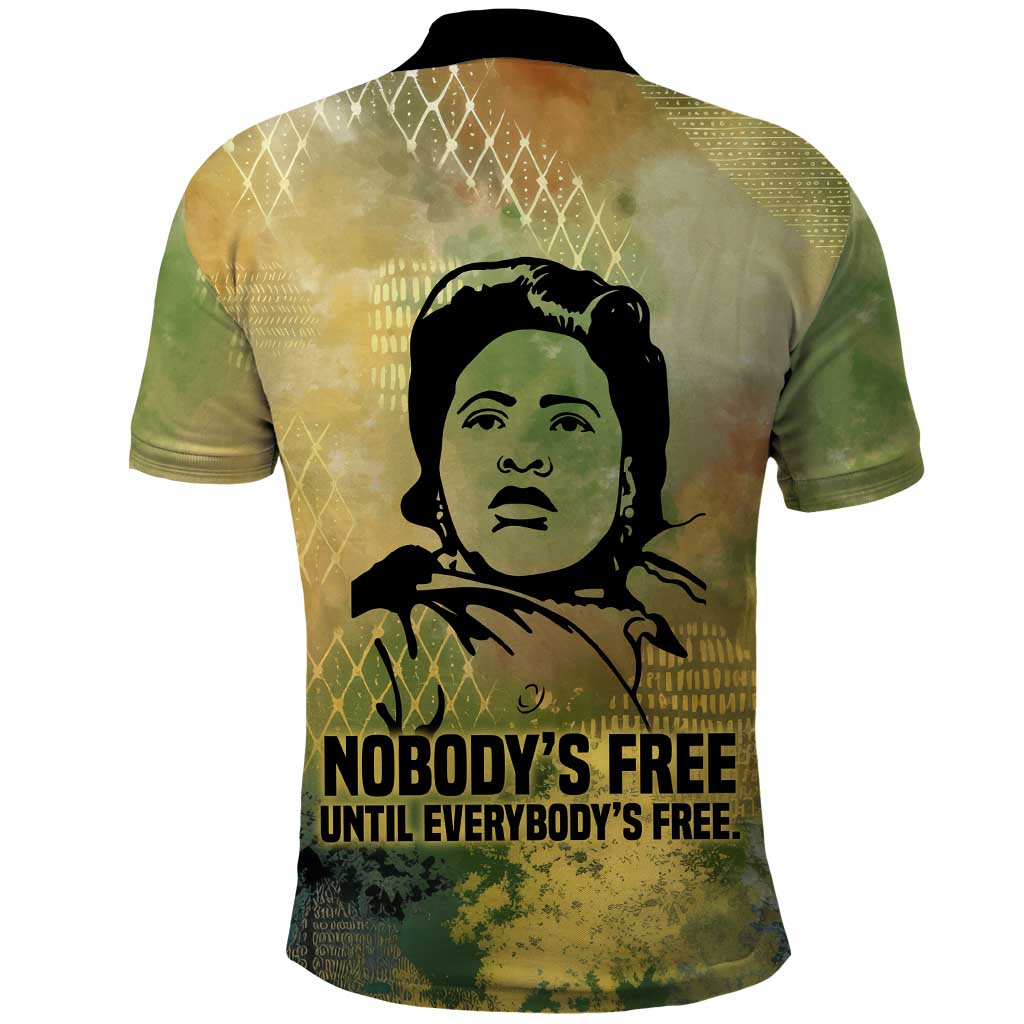 Fannie Lou Hamer Polo Shirt Unbossable Quote Design Protest Silhouettes and Voting Rights Tribute - African Pride