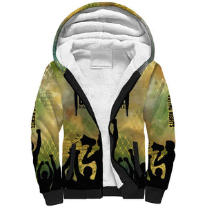 Fannie Lou Hamer Sherpa Hoodie Unbossable Quote Design Protest Silhouettes and Voting Rights Tribute - African Pride