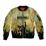 Fannie Lou Hamer Sleeve Zip Bomber Jacket Unbossable Quote Design Protest Silhouettes and Voting Rights Tribute - African Pride