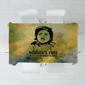 Fannie Lou Hamer Tablecloth Unbossable Quote Design Protest Silhouettes and Voting Rights Tribute - African Pride