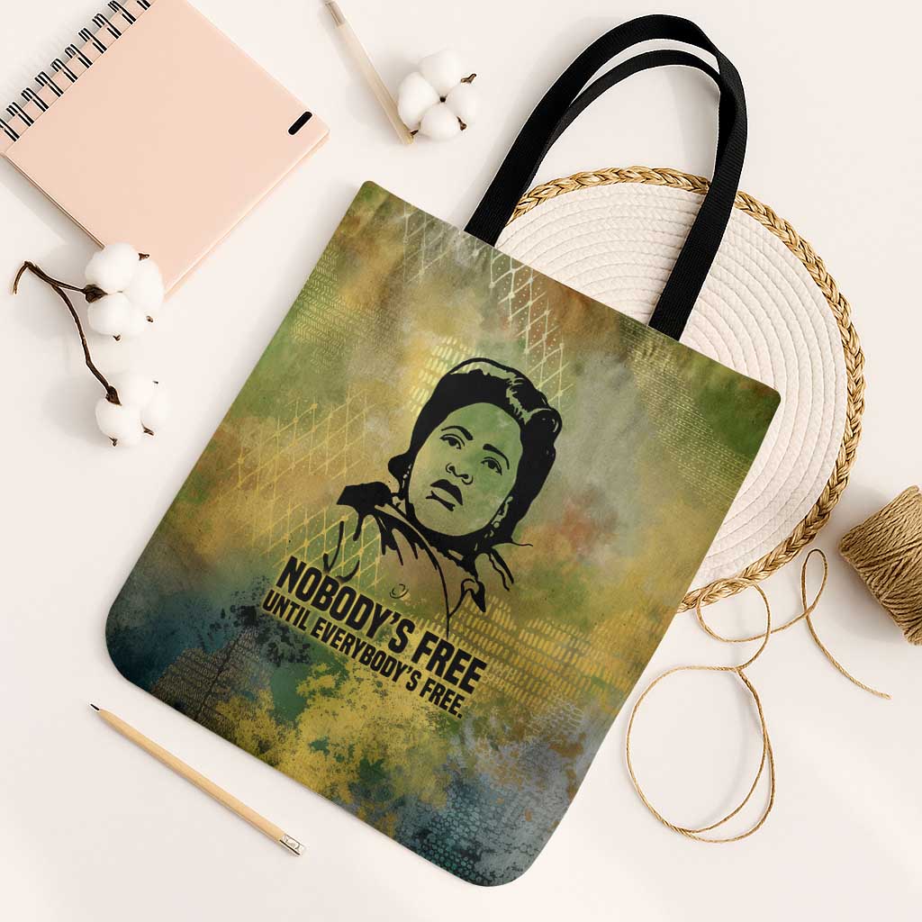 Fannie Lou Hamer Tote Bag Unbossable Quote Design Protest Silhouettes and Voting Rights Tribute - African Pride